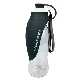 20 OZ Pet Water Bottle Leaf Design (Color: Black)