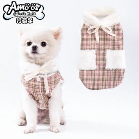 Winter Pet Clothes For Dog & Cat; Warm Dog Sweater Cat Sweatshirt; Winter Dog Hoodie Pet Apparel (Color: pink, size: XL)