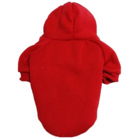 Pet Sweatshirt With Hoodie; Machine Washable Sweater For Dogs Puppies Sweater Clothes Apparel (Color: Red, size: L)