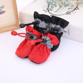 4pcs Dog Shoes; Large Pet Waterproof Chihuahua Anti-slip Boots Puppy Cat Socks Botas S/M/L/XL (Color: White, size: M)