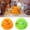 Pet Cat Crazy Ball Disk Interactive Toys Amusement Plate Trilaminar Funny Toy