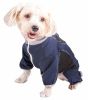 Pet Life Active 'Warm-Pup' Heathered Performance 4-Way Stretch Two-Toned Full Body Warm Up